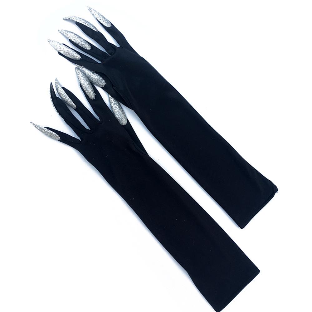 Halloween Long Nails Witch Gloves Hollowen Cosplay Long Performance Props Costume Claws Ghost Gloves