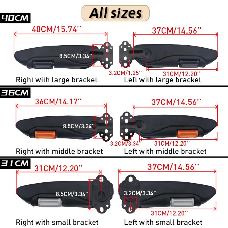 Universal Left Right Armrest Seat Adjustable Car Center Console Arm Rest Box Interior Accessories PU Leather 31cm 36cm 40cm