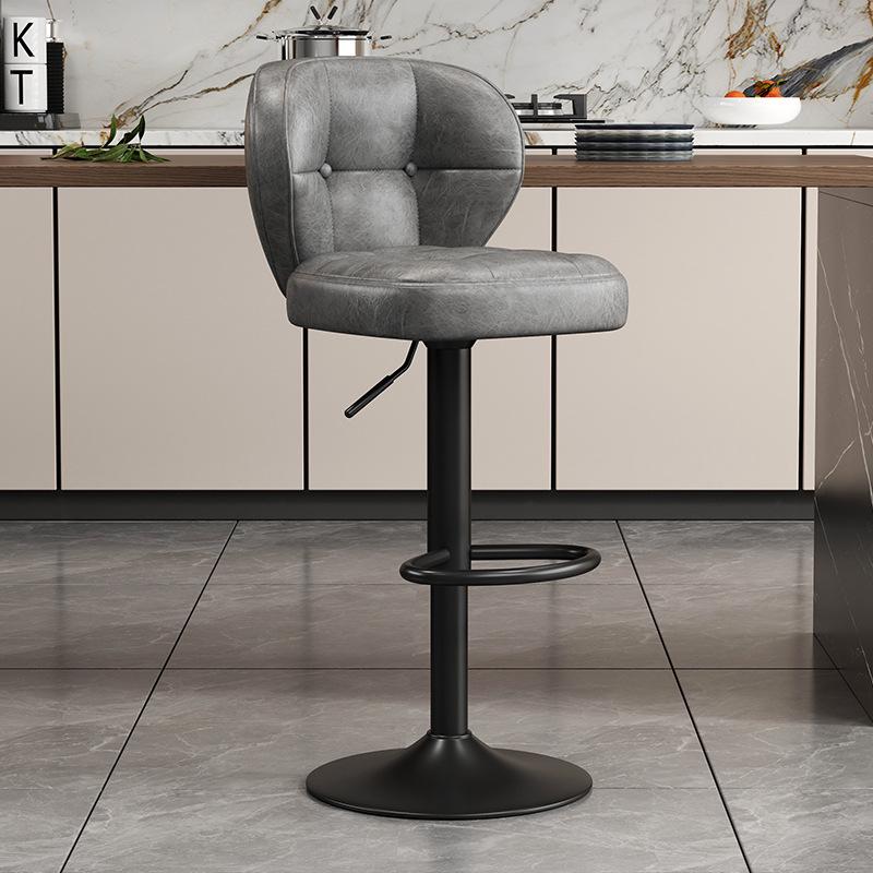 Регулируемый барный стул с высокой спинкой