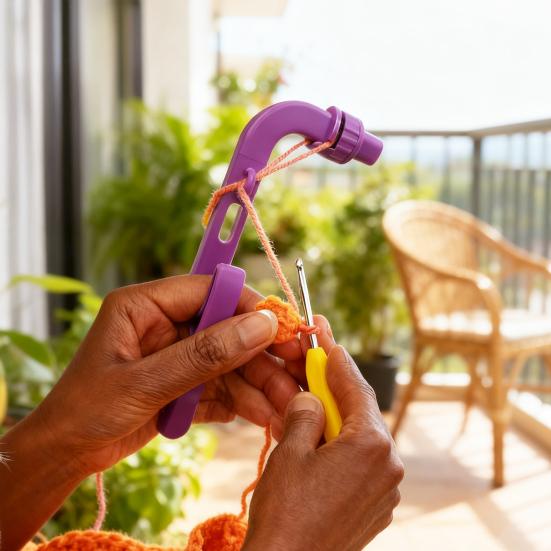 1 набор держатель для вязания крючком для начинающих помощник для вязания крючком 3 в 1 регулятор натяжения пряжи для вязания крючком направляющая для пряжи облегчить усталость рук боль подарок для вязальщиков крючком вязальщиков