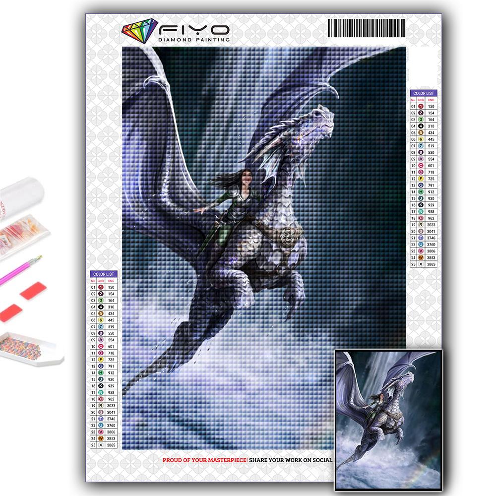 DIY 5D алмазная живопись Дракон и красота комплект для вышивки крестом полная дрель вышивка мозаика художественная картина стразы подарок