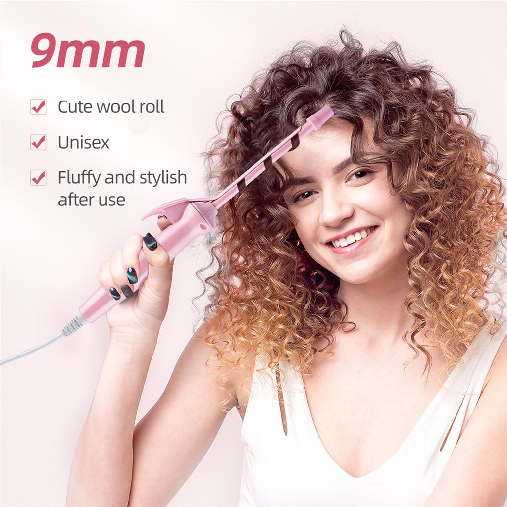 9mm Mini Hair Curling Iron Hair Curler Wand Professional Curly Tongs Ceramic Electric Salon Styling Tool Small Crimping Iron Good product 1