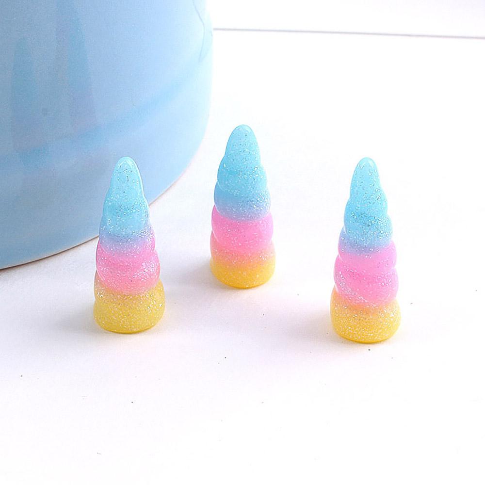3 шт./уп. Градиентный единорог с разноцветной смолой для DIY, для волос, рюкзака, одежды, аксессуары, украшения, принадлежности
