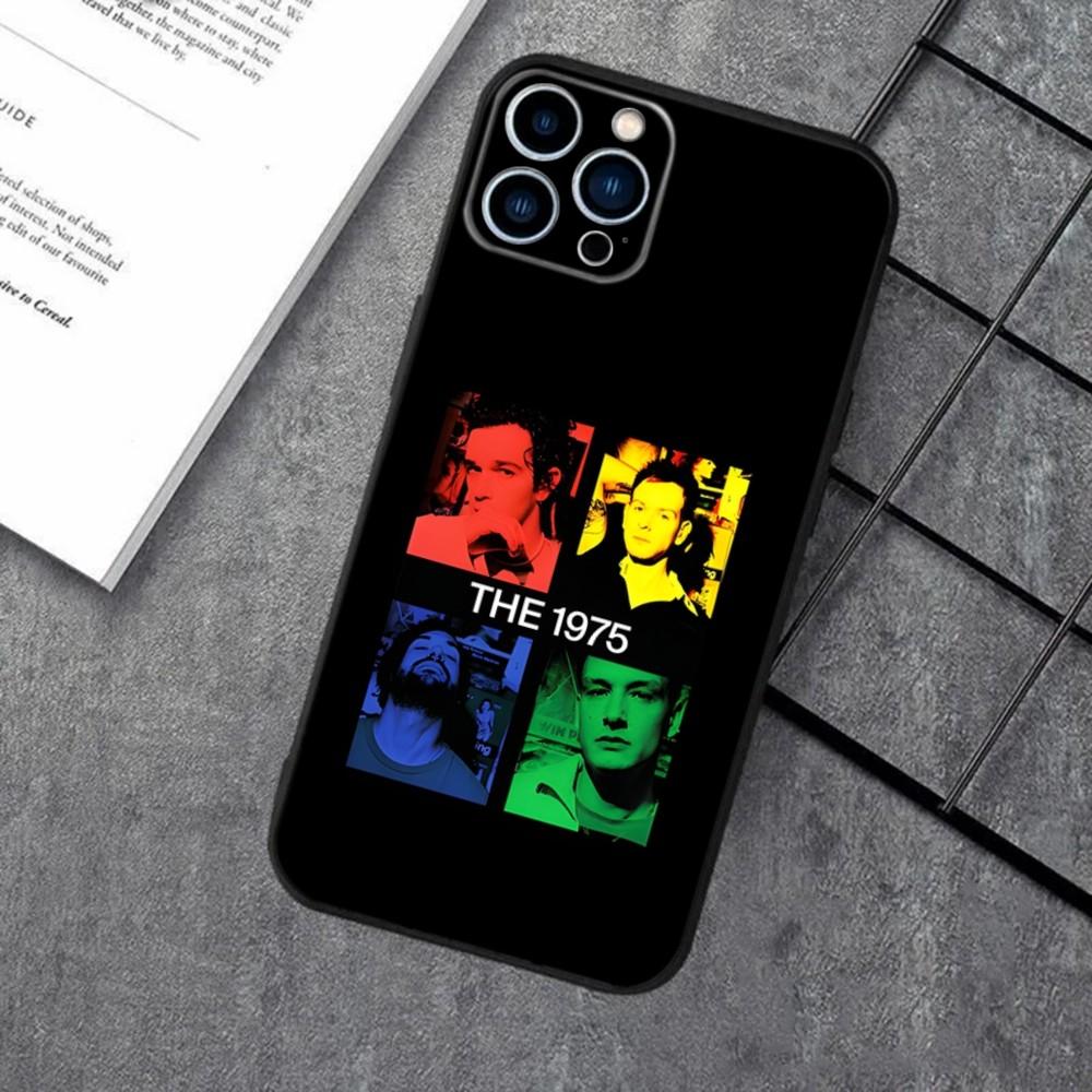 The 1975 Band Rock Phone Case For Apple iPhone 15,14,13,12,11,XS,XR,X,8,7,Pro,Max,Plus,mini Silicone Black Cover