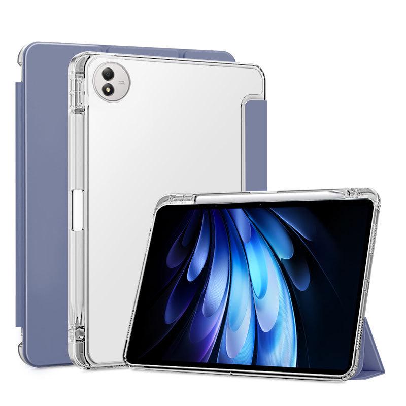 Vivopad 5 Pro 12.1\" Магнитный чехол-книжка с тремя сгибами и слотом для стилуса - Прозрачный матовый мягкий чехол