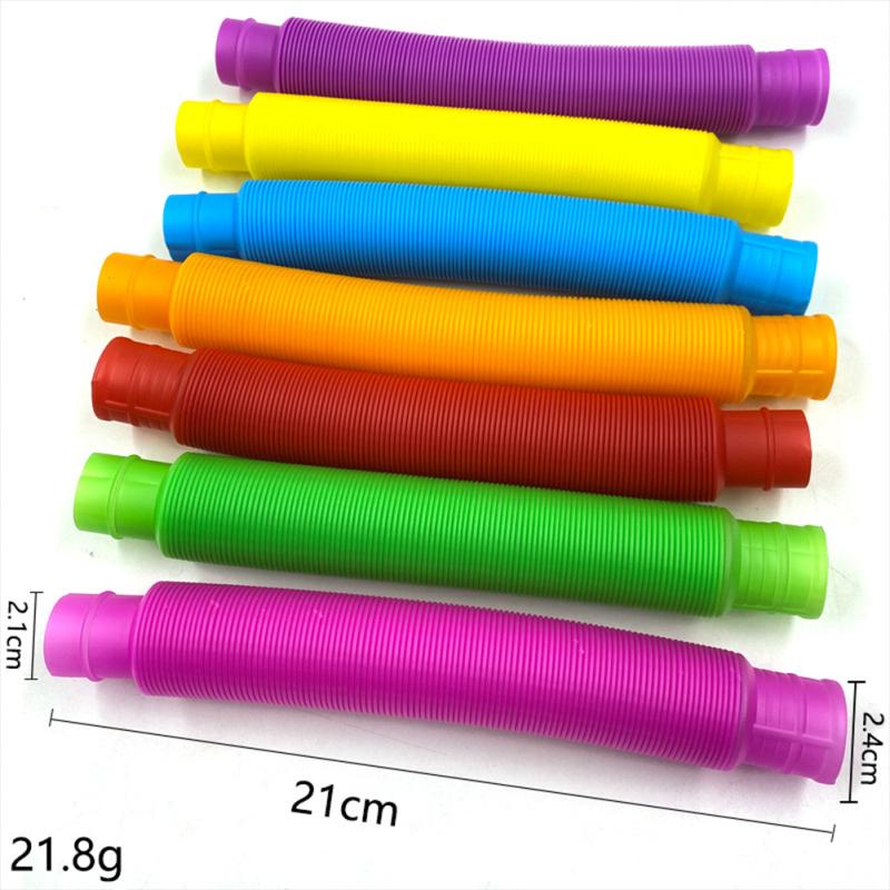 Детская игрушка для декомпрессии, цветная телескопическая трубка, забавная водопроводная труба для снятия стресса, дня рождения