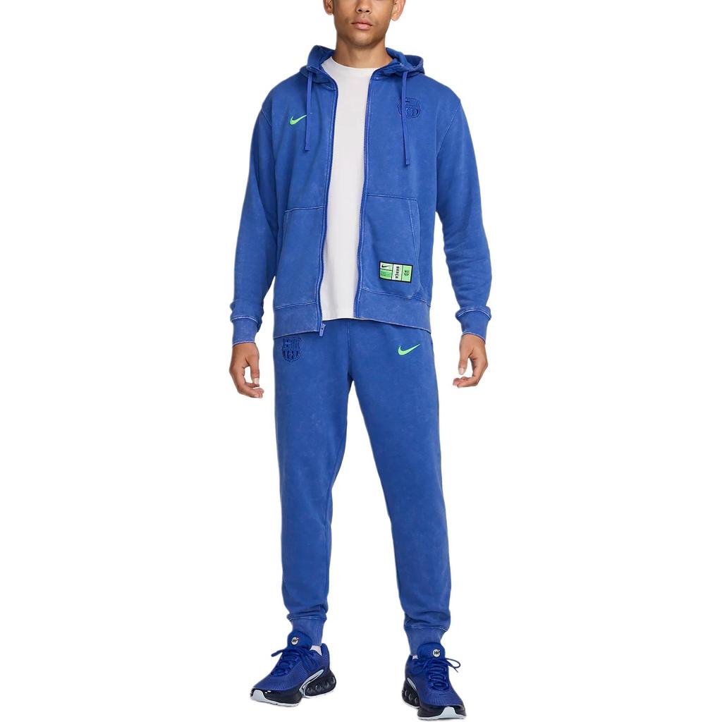 Новая мужская толстовка Nike FC Barcelona Club Third Nike Soccer из французского махрового трикотажа на молнии FQ2999-405