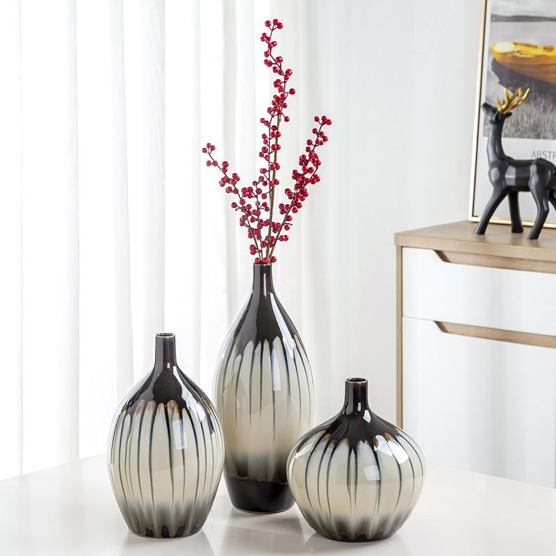 Ретро-ваза из керамики Jingdezhen для сухих цветов - Ручная работа, декор для гостиной или прихожей