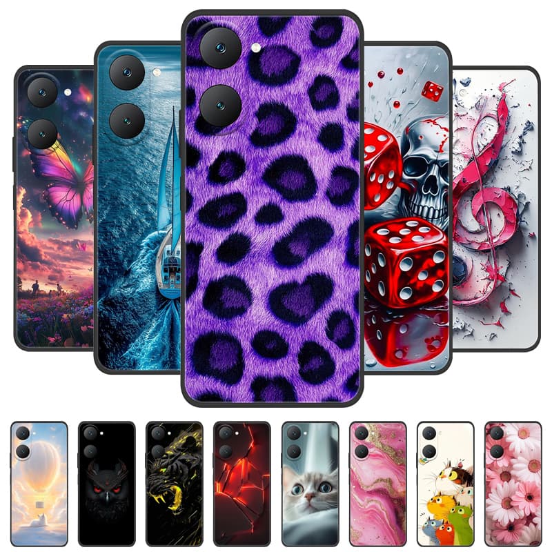 Case For Vivo Y28S Y18 Cases Y18E Y03 Y36T 4G 5G Y28E T3 Lite 5G Soft TPU Silicone Phone Cover For Vivo Y36T 4G Black Back Shell