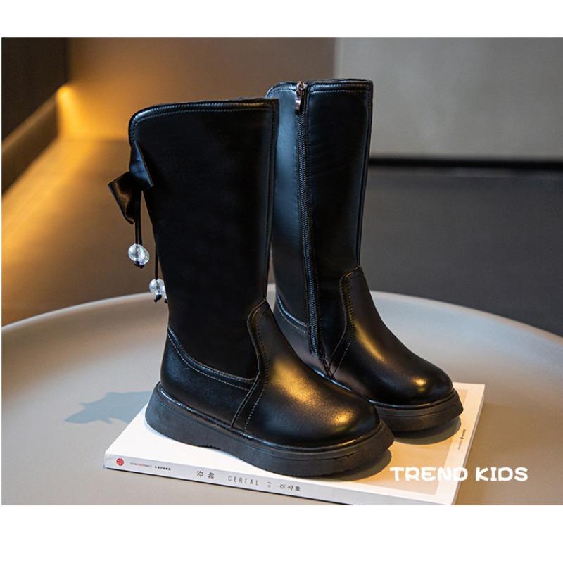 Retro Fashion Girls Short Boots New Velvet Winter Princess Shoes British Style Children's Boots