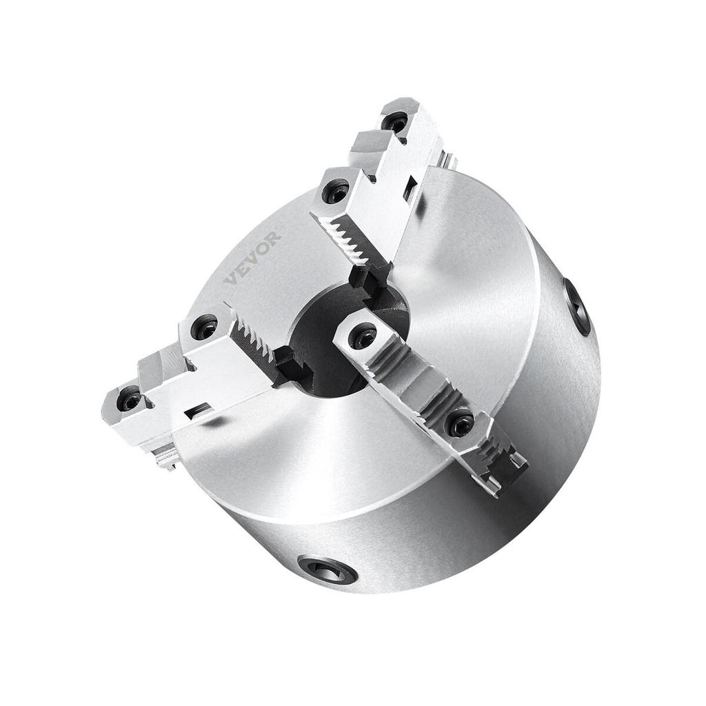 3-Jaw Lathe Chuck, 10'', Self-Centering Lathe Chuck, 0.24-9.84 in/6-250 mm Clamping Range with T-key Fixing Screws Hexagon Wrench, for Lathe 3D