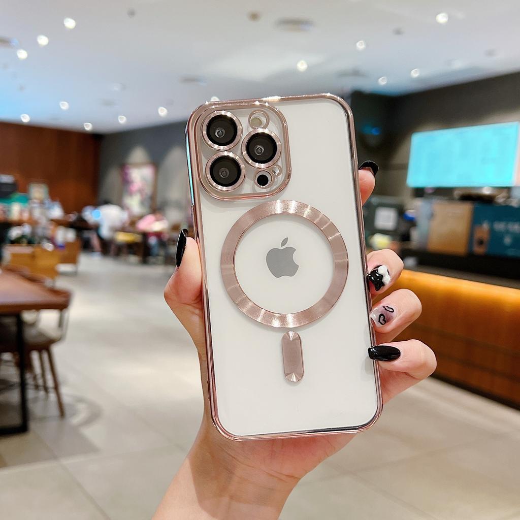 Применимо к iPhone16pro Новый чехол для мобильного телефона Apple Гальванизированная магнитная пленка для объектива Полная защита от падения Чехол 14p
