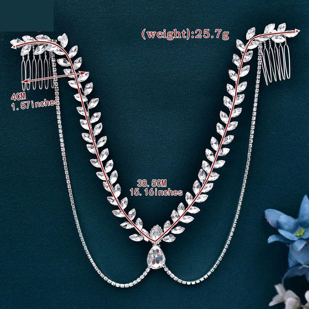 Exquisite Bride Forehead Head Chain Shining Woman Headwear Pageant Tiara  Dance Party