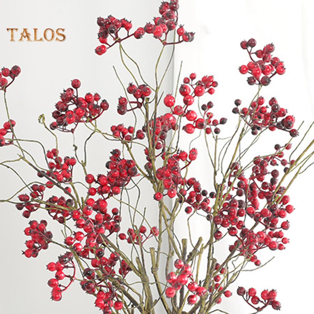 TK 1Pc American Cranberry Berries Small Fresh Artificial Fake Flower Wedding Decor