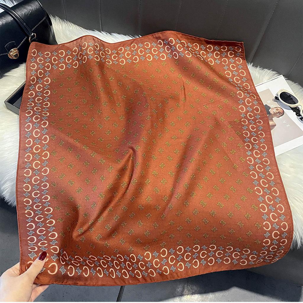 Luxury Square Silk Scarf For Women Hijab Hair Bands Neckerchief Paisley Satin Shawl Ribbon Headband Fashion Wraps Bandana