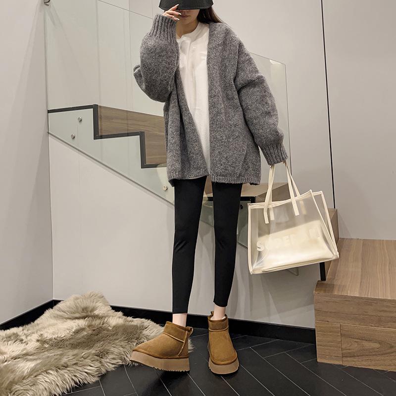 Женские водонепроницаемые ботинки для снега из натуральной кожи 2024 года, короткие, Zhou Dongyu Star Edition, противообрастающие мини-ботинки