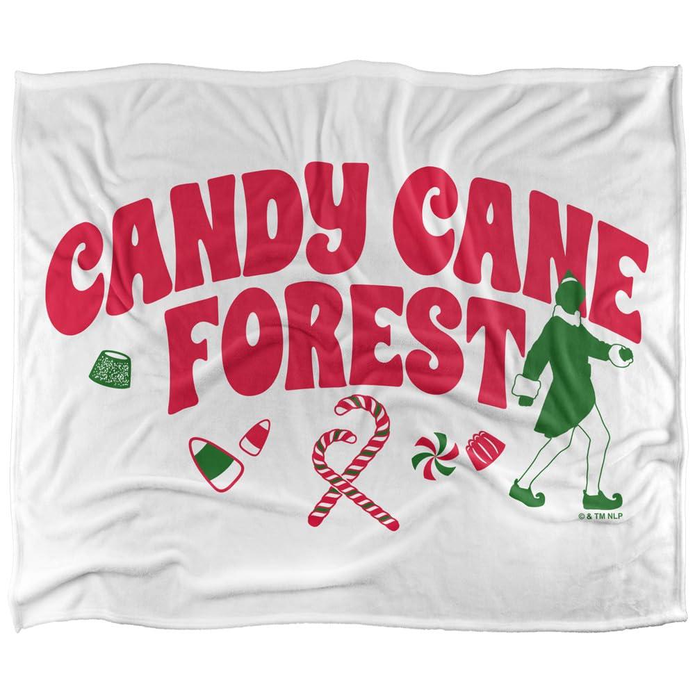 Elf Candy Cane Forest Blanket