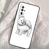 Мультяшный чехол с собакой Самоед для Xiaomi 13T 14T Pro 12T 11T 13 14 Ultra POCO X6 Pro M6 X3 X5 M5s F3 F5 F6