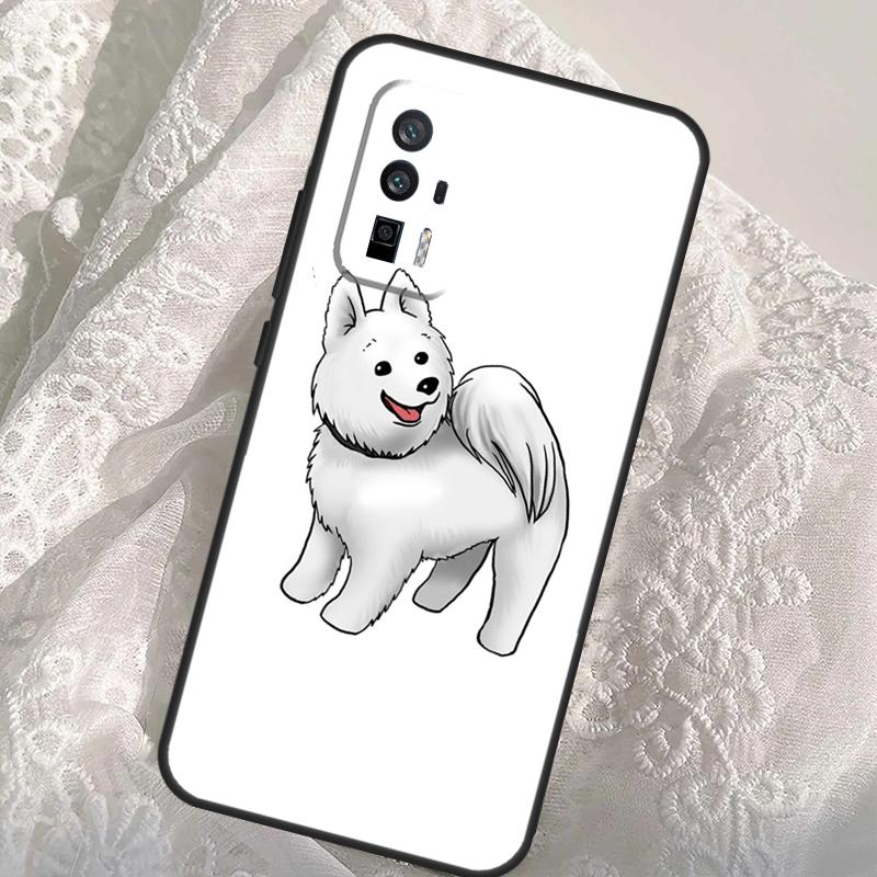 Мультяшный чехол с собакой Самоед для Xiaomi 13T 14T Pro 12T 11T 13 14 Ultra POCO X6 Pro M6 X3 X5 M5s F3 F5 F6
