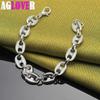 925 Sterling Silver Simple Classic Chain Bracelet Jewelry