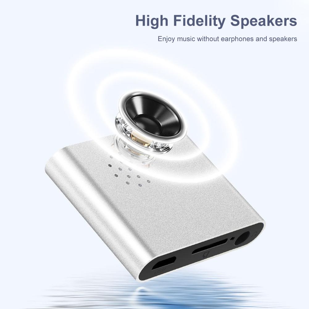 Mini MP3 Player Metal Clip-on Sports Music Player Waterproof Sport MP3 Music Player Build in Speaker 180mAh Build in Speaker