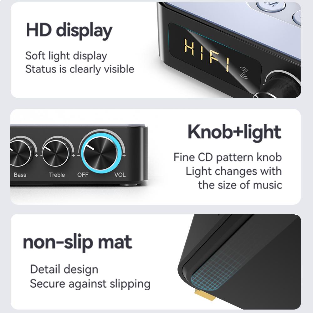 Bluetooth 5.3 M9Pro Intelligent Audio Receiver Transmitter NFC/AUX/RCA/USB U Disk/TF/6.5 Mic/Karaoke/FM Radio Digital Adapter