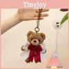 Couple Cute Teddy Bear Keychain Adorable Plush Bear With Bow Tie Decoration