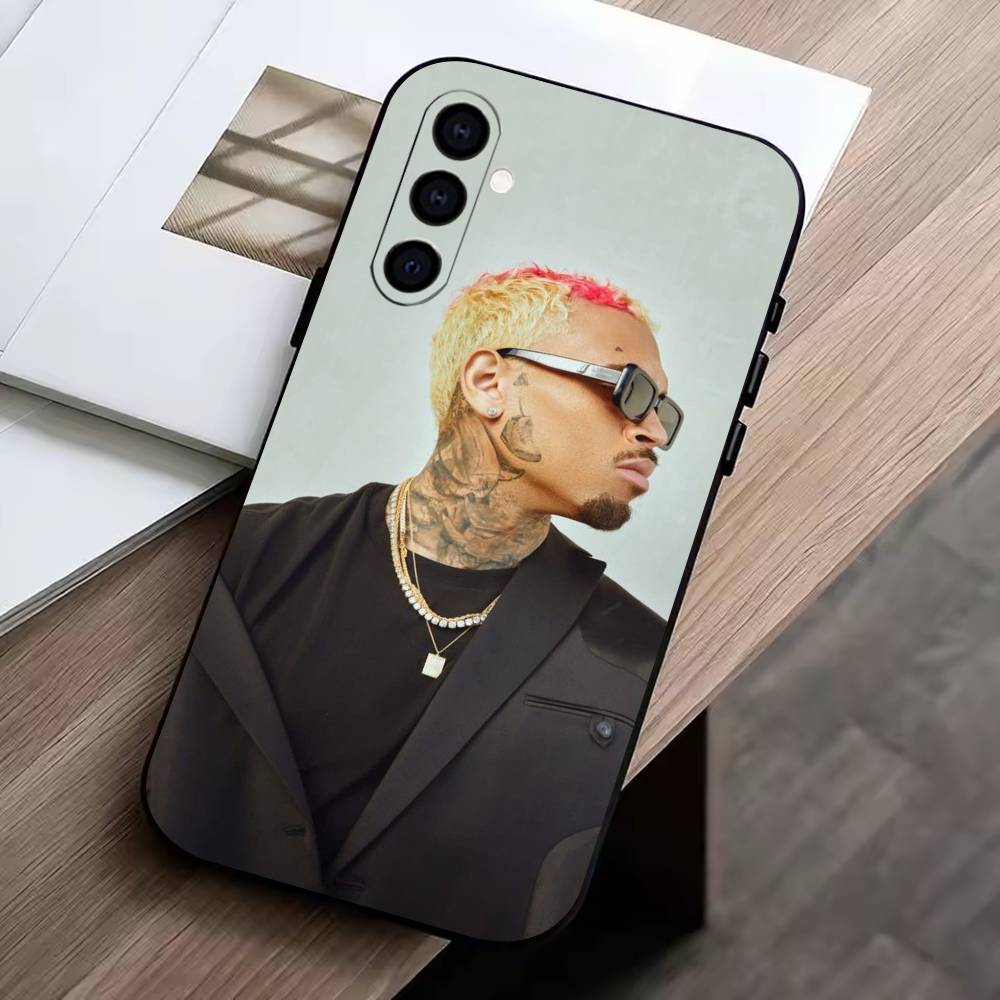 Чехол для телефона C-B-Chris Brown-singer для Samsung Galaxy A73, A72, A71, A70, A53, A52, A51, Другие Мягкий Черный Чехол