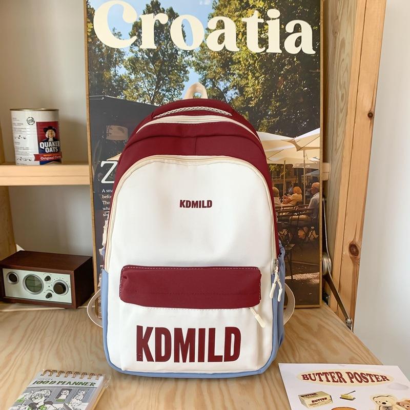 Школьная сумка большой вместимости, женский младшеклассник, старшеклассник, цветной контрастный рюкзак, дорожный рюкзак