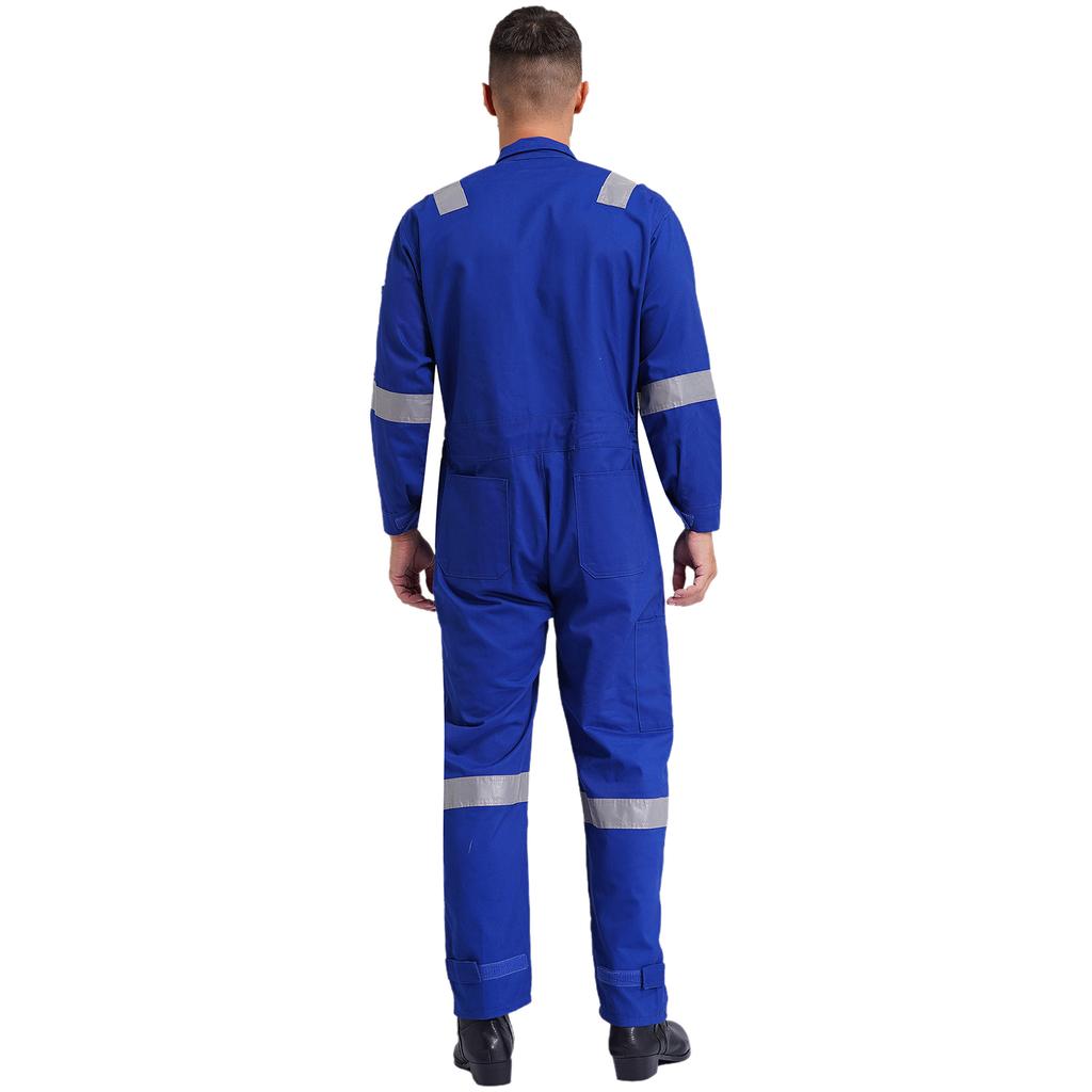 Mens Unisex Cotton Work Overalls One-piece Jumpsuit Dustproof Workshop Uniforms Dungarees Multi-pocket Coveralls Work Wear