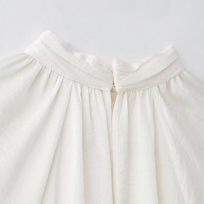 Elegant Long Sleeve Female O Neck Blouses Fashion Chiffon Ruffled Shirts for Women 2025 Spring New Chic Lady Tops Simple Commut