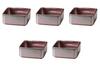 Set of 5 Crimson Tea Bag Boxes [8.2 X 8.2 X 3.5 Cm]  Western Tableware, Made In Japan, Setomonohonpo