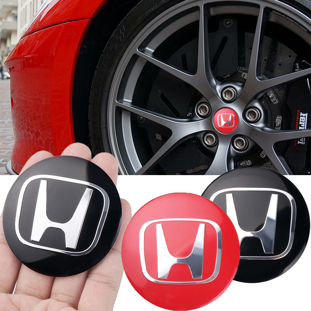 4Pcs 56/60mm Car Styling Car Wheel Hub Center Badge Caps Auto Decorative Accessories for Honda Civic 10th 11th Gen Hrv Jazz City