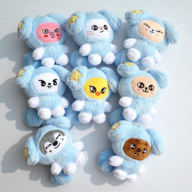 Cute Stuffed Animal Skz Plush Doll 10cm Wolf Lee Rabbit Plush Toy Fans Made Collection Pink Pig Birthday Gift