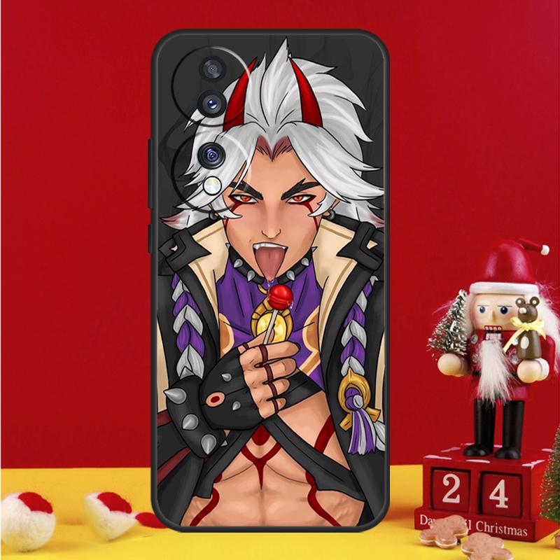 Чехол Genshin Impact Аратаки Итто для Honor Magic 5 6 7 8 Pro Honor 200 400 50 70 90 Lite X8b X8c X9a X9b X9c Win RT Чехол