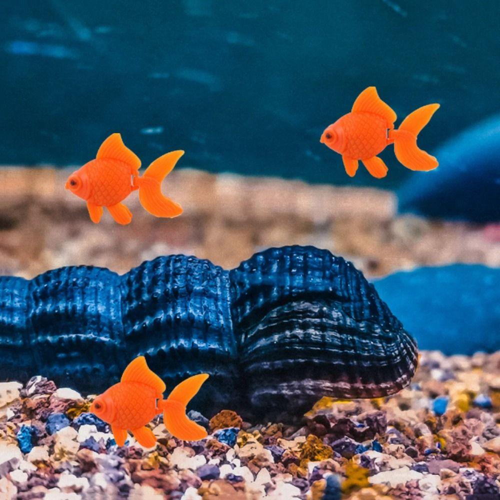10pcs Lifelike Realistic Goldfish Simulation Moving Goldfish Artificial Fish Aquarium