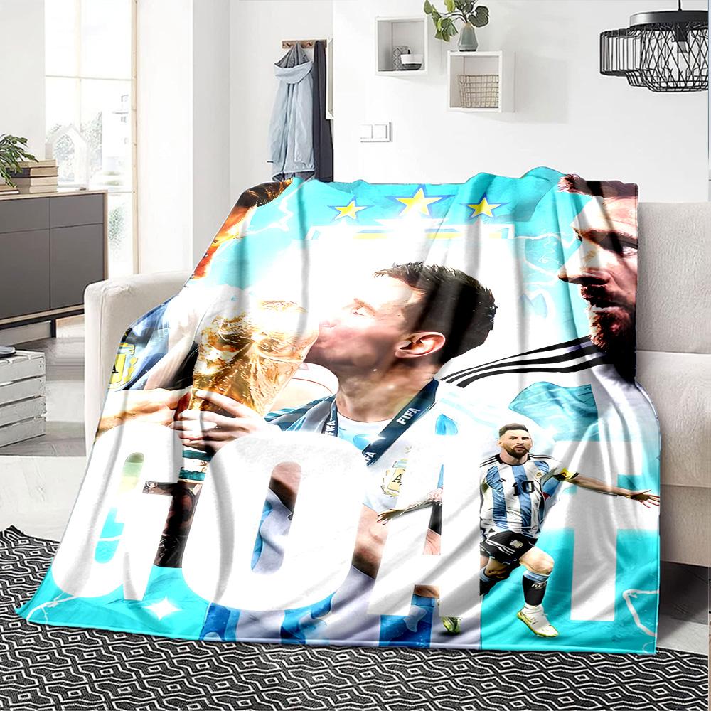Argentina World Champions Celebration Blanket Soft Warm Cozy Suitable for Chair Couch Bed All-Season Use Playful Design Gifts For Family Or Friends