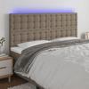 VidaXL LED Headboard Bedroom Furniture Double Bed Accessory Head of Bed Frame Interior Taupe 3122868
