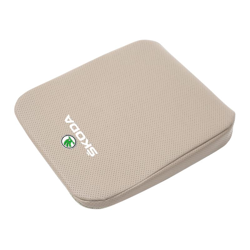RYYX4 Car Seat Cushion Leather Height Increasing Soft Pad For Skoda Octavia Rapid Kodiaq Yeti Superb Karoq Scala Fabia Kamiq Enyaq iV