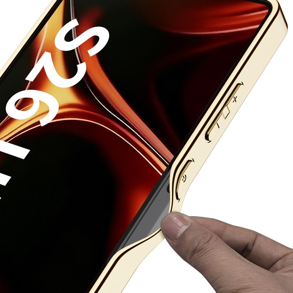 Чехол GKK для Samsung Galaxy S26 Ultra, Электроокрашенный, с покрытием из кожи, ТПУ-рама, Задняя крышка из ПК