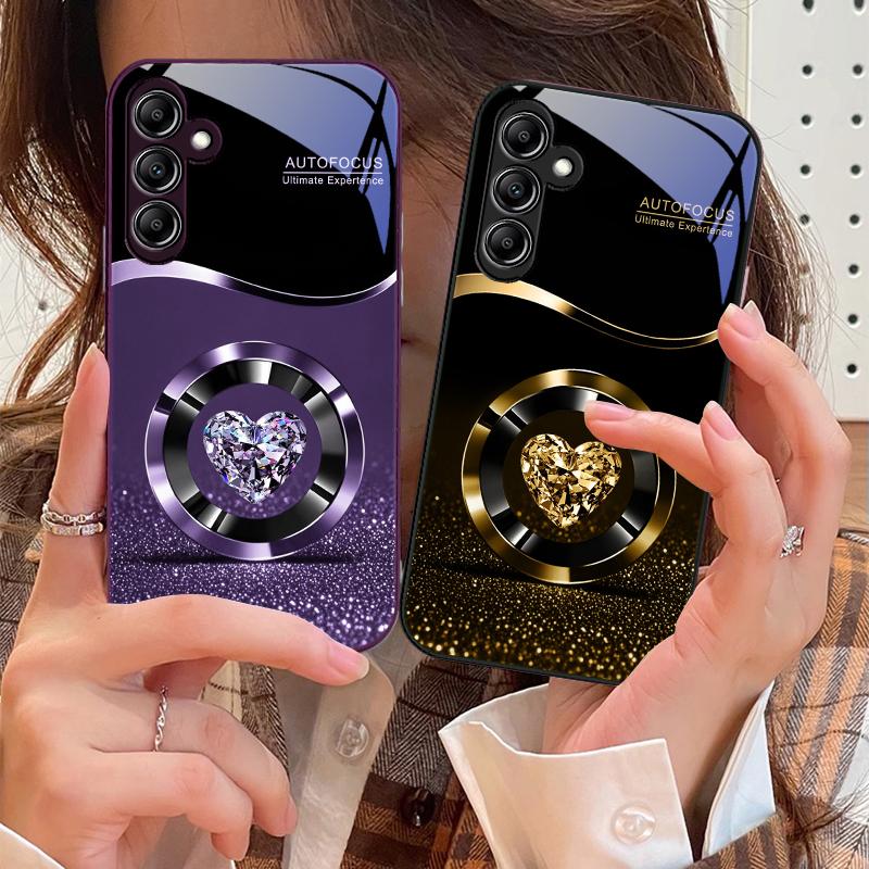 Фиолетовый Круглый Алмаз Для Samsung A 73 72 71 A70 56 55 54 A53 52 A51 A50 42 A35 A34 33 32 31 26 25 24 23 22 30 стекло чехол для телефона