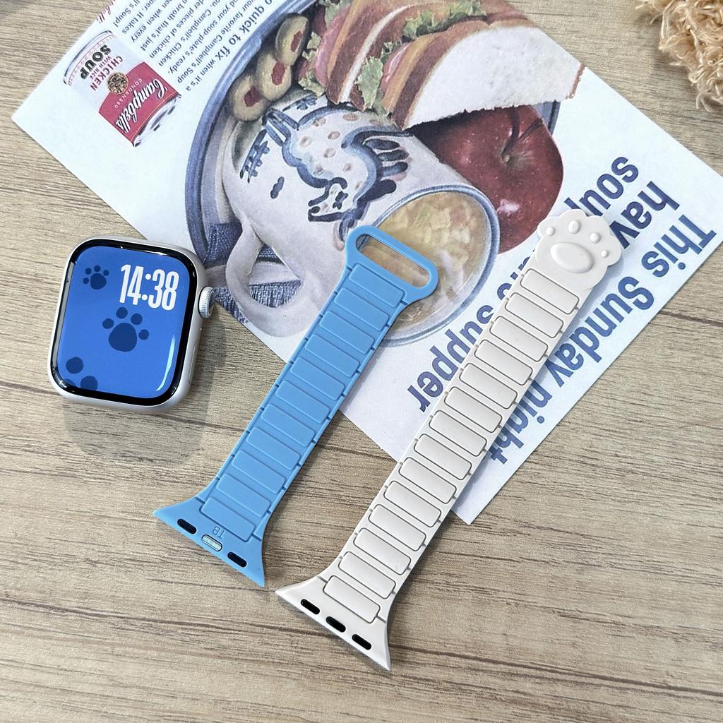 Magnetic Silicone Small claws Strap for Apple watch Bands Ultra 3 49mm 38mm 46mm 45mm 40mm 42mm 41mm correa Bracelet iWatch 11 10 SE 9 8 7 6