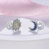 925 Silver Heart Shape Hoop Earrings Moon Snowflake Stud Earrings for Women Gift Wedding Party Silver Fashion Jewelry