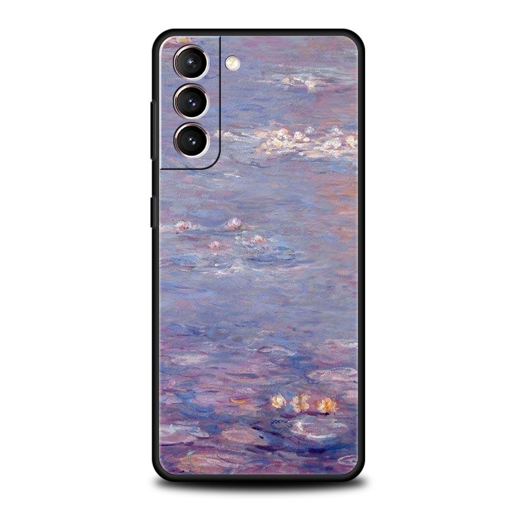 Чехол для телефона Samsung Galaxy S24 S23 S22 Ultra S20 S21 FE 5G S10 S9 Plus S10E S8 S7 Edge Мягкий силиконовый чехол Искусство Клода Моне