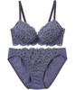 Bra and Panty Set for a Naturally Fuller Bra Panty Top and Bottom Bra BCC233 BU E75 Amphi/Wacoal Bust. & Set, Set,