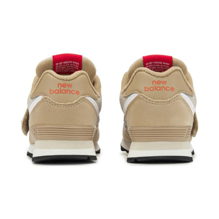 New Balance 574 Детские кроссовки на липучке Little Kid Incense Poppy кремового цвета PV574HBO