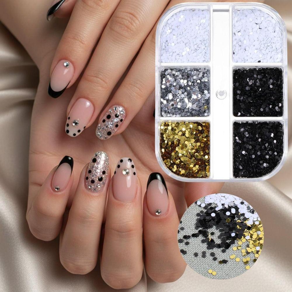 1mm Tiny Dot Nail Art Sequins 3D Laser Round Dots Paillettes New Disco Nail Sequin for Nail Art