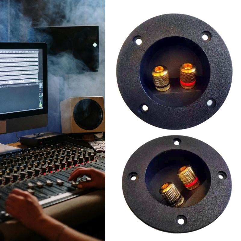 2-полосный зажим для акустической коробки, DIY домашние автомобильные стереофонические клеммы-бананы, круглые пружинные чашечные разъемы, распределительная коробка для динамиков, задняя панель