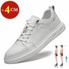 Genuine Leather Height Increasing Men Shoes Italian Designer Casual Shoes Outdoor SkateBoard Flats Lift Sneakers Elevator Sports