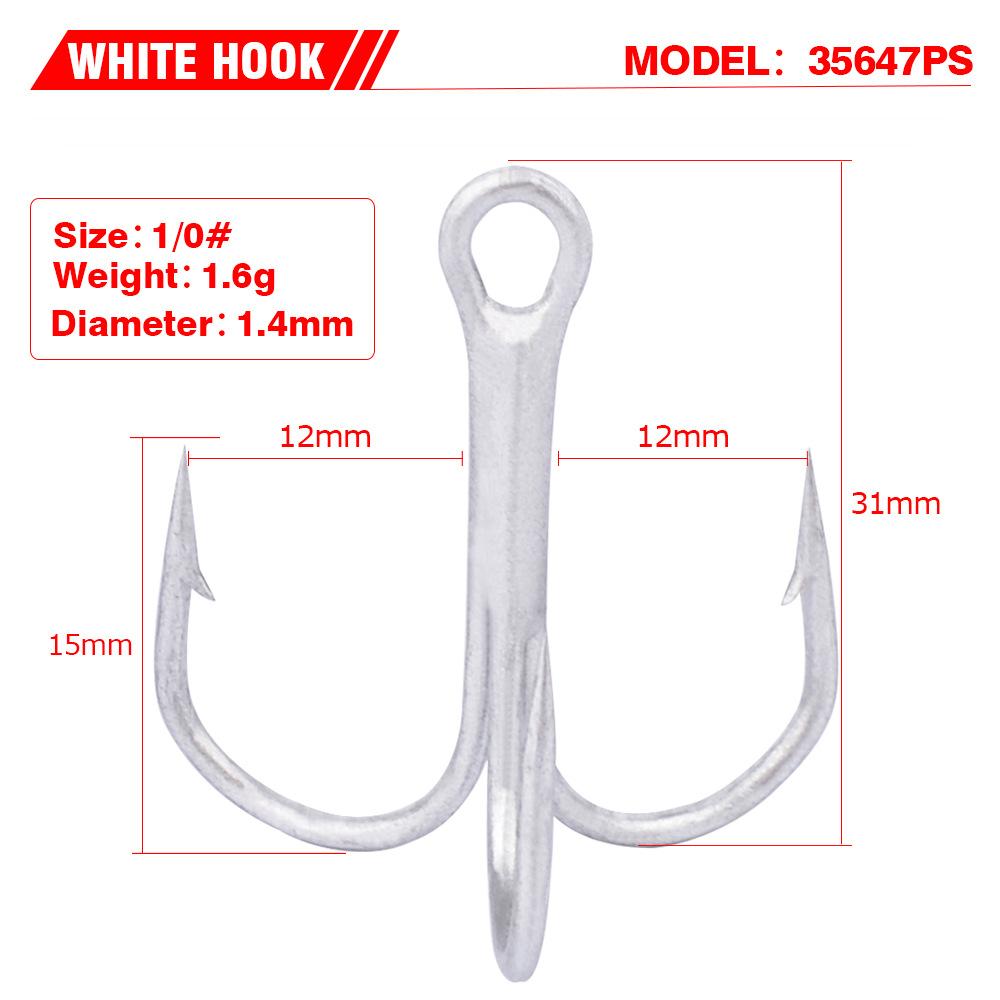10 рыболовных крючков boA 1/0 # 2/0 # 3/0 # рыболовные крючки из белой высокоуглеродистой стали с тремя книгами